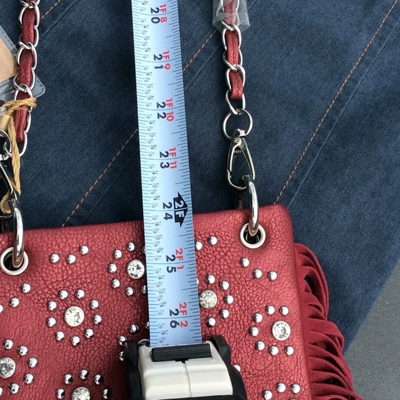 Crossbody Fringed Blinged  Purse - Picture 8 of 8